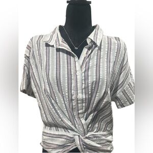 Doe & Rae Striped Button-Down Shirt - NWT